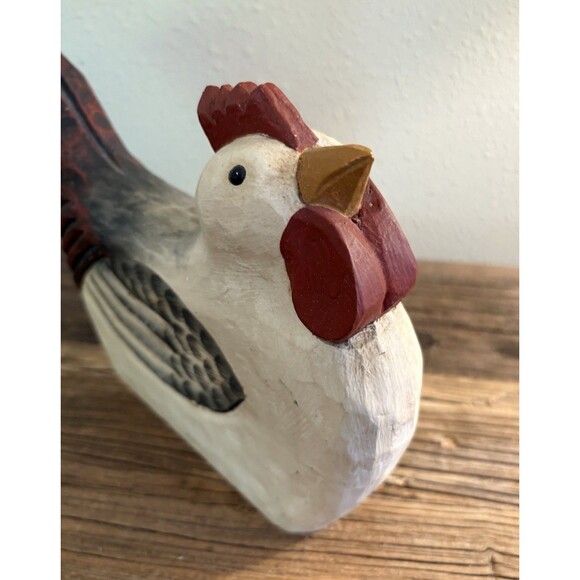 James Haddon Wooden Chicken Folk Art Hand Carved and Painted - Picture 9 of 15